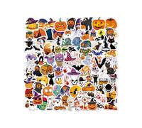 CULEB 100 PCS Pegatinas de Graffiti de Halloween,Pegatina de Vinilo Impermeables,Pegatinas Decorativas de Calabaza Niños,para Portátil,Equipaje,Monopatín,Coche,Motocicleta y Scrapbooking