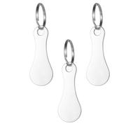 CULEB 3 Piezas Fichas de Carrito de Acero Inoxidable,Llavero de Carrito de Compras Desmontable,Accesorios de Utilidad para Moneda Carro Compra