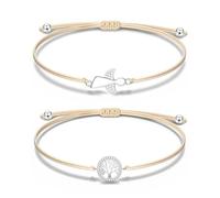 CULEB Pulsera Ángel de la Guarda + Pulsera Árbol de la Vida,Pulsera de Amuletos de la Suerte de Plata con Cordón Trenzado Ajustable,Regalos de Confirmación, Bautismo y Comunión para Niñas y Mujeres