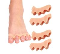 CULEB Separadores de Dedos de Los Pies，Separador Dedos Pie Unisex,Para Ejercicios Yoga,Corrección Pies, Corrección de Dedos Doblados o Superpuestos,Para Juanetes(2 Pares,Beige)