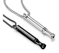 CULEO Collarines,2 collares de acero inoxidable con descompresión y mindfulness para meditación y ajuste.