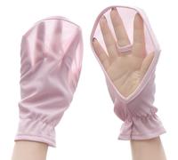 CULEO Guantes de ciclismo para hombre, 1 Guantes de protección solar de dos manos con protección UV guantes sin dedos transpirables y frescos para conducir y andar en bicicleta al aire libre (rosa)