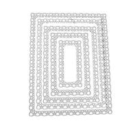 CULER 5pcs / Set Rectángulo Troqueles De Corte Herramienta De Grabación En Relieve De La Plantilla DIY álbum De Recortes De Papel Tarjeta