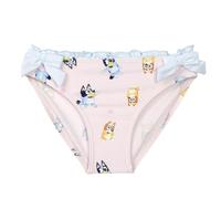 Culetín de Baño Infantil de Bluey - Color Rosa y Blanco - Talla 2 Años - Bañador Niña Fabricado en 85% Poliéster y 15% Elastano de 210 gsm - Producto Original Diseñado en España