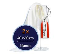 culiclean Bayeta Cristales Azul - Paños de Limpieza Profesional para Cristales, Espejos y Superficies Brillantes - Fabricado en Austria - 2 Paños de Microfibra 40x60cm Blanco