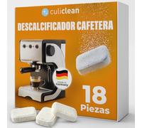 culiclean Descalcificador Cafetera, Made in Germany, 18 pastillas | Descalcificador Delonghi, Cafetera Superautomática, Antical, Sin Residuos, Uso Alimentario, Universal