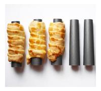 CULIMI Moldes para Cañas de Crema - 13 cm/ 4,9"/Set 5 moldes para rollos de espuma - antiadherente tubo de cannoli - ideal para dulces