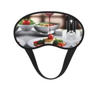 Culinary Bliss - Antifaz para dormir con borde negro satinado para una comodidad óptima y bloqueo de la luz