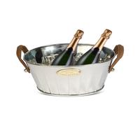 Culinary Concepts Enfriador de champán Heritage con asas de cuero 30 cm