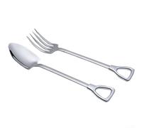 Culinary Delight Practical 304 SS - Cuchara pequeña con tenedores complementarios (plata)