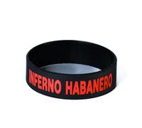 Culinary ID Bands - Cinta de etiquetado de silicona "INFERNO HABANero", compatible con botellas blandas de 473,6 a 710 ml y agitadores de draga, silicona duradera de grado alimenticio