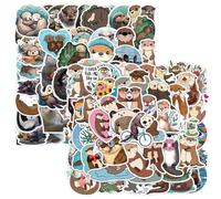 Culinavog 2 × 50 piezas pegatinas de nutria del río eurasiático, Kawaii Otter impermeable vinilo, pegatinas de graffiti de nutria, regalos de nutrías adultos coche, portátil, teléfono, guitarra