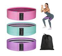 Culinavog Bandas Elasticas Fitness, Cinta Elastica Ejercicios, Antideslizante, 3 Niveles de Resistencia, Bandas de Entrenamiento para Fitness para Gluteos, Piernas, Yoga, Pilates con Bolsa de Malla