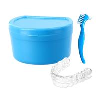 Culinavog Caja de baño de dentadura dental, Caja de prótesis con colador, Funda Ferula Dental para Guardar y Limpiar Dientes Postizos, Casetes Para Dentaduras juego de limpieza de dentaduras postizas
