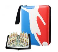 Culinavog Carpeta de Tarjetas Coleccionables Fútbol, Álbum de recortes para tarjetas de fútbol, Archivador Deportivas Album de Cartas Coleccionables Impermeable para Niños y Amantes del Fútbol