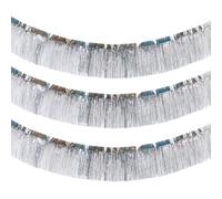 Culinavog Guirnalda de Flecos, 3 Piezas 200 cm × 20cm Cinta de Flecos de el Plastico, Banderines Brillantes con Flecos, Decoración de Fondo para Bodas, Navidad, Decoración de Cumpleaños, Halloween