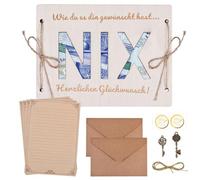 Culinavog Nix Dinero Regalo Madera Original Cumpleaños, Tarjeta de Madera para Regalar Dinero, Forma Original y Creativa de Dar una Sorpresa Familia Amigo Colega Cumpleaños y Aniversario