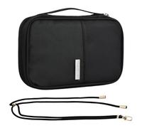 Culinavog Portadocumentos Viaje, Organizador De Documentos De Viaje, RFID Cartera De Viaje con Tira Larga para Tarjetas De Crédito, Documentos De Identidad Y Documentos De Viaje - Negro