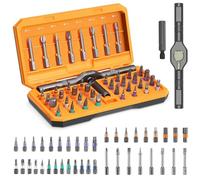 CulineformX Juego de destornilladores magnéticos 42 en 1, juego de destornilladores de trinquete para bricolaje, juego de accionamiento múltiple con mango de trinquete desmontable