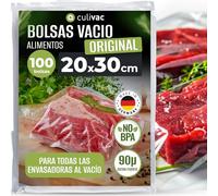 culivac Bolsas Vacio Alimentos 20x30 cm - 100 uds. Original - Bolsas Envasar al Vacio Alimentos y Bolsas Vacio Comida para Sous Vide, Conservación y Congelación