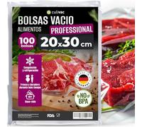 culivac Bolsas Vacio Alimentos 20x30 cm - 100 uds. "Professional" - Bolsas Envasar al Vacio Alimentos y Bolsas Vacio Comida para Sous Vide, Conservación y Congelación