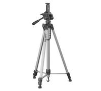 Cullmann - 52129 - Trípode móvil Alpha 2800 con Soporte para Smartphone (184, 5 cm de Altura, con Cabeza de 3 vías, 2 Extensiones) Plata