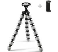 Minitrípode móvil Flexible Cullmann Alpha 380 con Soporte para Smartphone, Gris, Carga máxima 1,5 kg, Peso 267 g