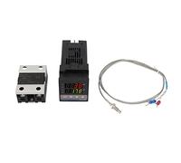 Culnflun 0 ℃ ~ 1300 ℃ Alarma Rex C100 Controlador de temperatura PID digital Kit de termostato AC110V 240V