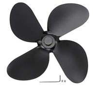 Culnflun 1 aspa de repuesto para ventilador de chimenea, 4 aspas de 7,1 pulgadas, accesorios para aspas de ventilador de estufa de leña, resistente a altas temperaturas, bajo
