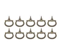 Culnflun 10 tiradores de rosca de tornillo, pomos retro de bronce de un solo orificio para cajón de gabinete de joyero, 27 x 24 mm/1,1 x 0,9 pulgadas