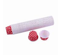 Culnflun 100 Uds. Estuches para magdalenas, estuches para hornear, envoltorios para muffins a prueba de grasa, revestimientos de papel para pasteles, tazas para hornear para fiesta (Punto de onda
