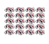 Culnflun 20 piezas de parches para planchar, parches bordados de cartas de juego, apliques para ropa, vestidos, sombreros, accesorios de bricolaje, material de algodón, fácil de pe