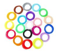 Culnflun 20 Rolls 3D Pen Filament PLA 10.9yd Length Assorted Colors Smoothing Safe 3D Pen Filament Refills for Replacement