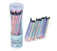 Culnflun 30Pcs 7.3in Triangular Cute Sharpened Pencils HB Pencil Triangular Grip Multi Color Writing Drawing Pencils with Eraser for Student Drawing Writing, School Supplies
