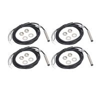 Culnflun 4 Set 8mm Inductive Proximity Switch,Proximity Sensor Switch Kit，PNP DC 3-Wire NC Sensor with LED Light for 6-36V Applications, Includes Mounting Accessories