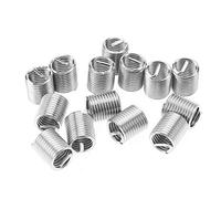 Culnflun 50 piezas M10 SS304 Kit de inserciones de reparación de roscas de alambre helicoidales de acero inoxidable para metales blandos Restauración de roscas de tornillo de alumi (M10*1.5 * 2D)