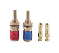 Culnflun Adaptador de gas enfriado por agua, 2pcs establecido M8 Conector de manguera de ajuste rápido para la manguera de ajuste rápido MIG TIG Torch de soldadura de láminas de la