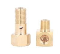 Culnflun Adaptador de perno banjo para medidor de presión de, rosca M12 x 1,25 con codo de 90 grados hembra a macho de 1/8-27 NPT, compatible con CRX Del Sol Prelude S 2000