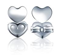 Culnflun Adjustable Copper Earring Lifts with Heart Shaped Design | For Heavy Earrings, Fits Stretched Lobes, 0.55x0.4in, 3g, with Plated Surface and Twist-On Adjustment