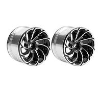 Culnflun Aluminum Alloy Beadlock Wheel Rims with Lock NonSticky for 1/10 RC Crawler Cars (Black)