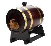 Culnflun Barril de vino de ma dera de roble Vintage para cerveza, whisky, ron, almacenamiento en puerto, barril de roble hecho a mano con soporte para decoración de Bar en casa (1. Vinagre)