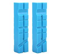 Culnflun Bench Vise Jaw Pad Set - TPU Soft Jaws for Bench Vise - Protective Vise Jaw Pads for Metalworking and Woodworking - Blue Non Slip Snap On Pads for Standard Vises