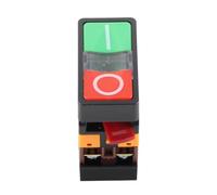 Culnflun Botón pulsador de doble cabezal, interruptor de botón doble con luz LED roja o verde NO NC Montaje de interruptor de botón momentáneo 24 V CC Inicio de lámpara de señal (24V)