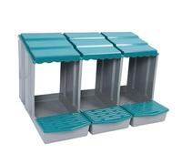 Culnflun Caja de anidación de Pollo Culnflun, despliegue hacia adelante y Rollo, Caja de anidación de gallina y Pollo con Tapas de recolección de Huevos Protectores (3 cavité)