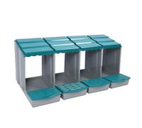 Culnflun Caja de anidación de Pollo Culnflun, despliegue hacia adelante y Rollo, Caja de anidación de gallina y Pollo con Tapas de recolección de Huevos Protectores (4 compartiments)