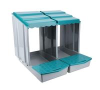 Culnflun Caja de anidación de Pollo Culnflun, despliegue hacia adelante y Rollo, Caja de anidación de gallina y Pollo con Tapas de recolección de Huevos Protectores (2 compartiments)