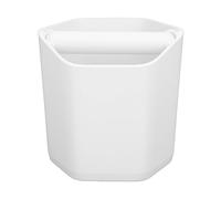 Culnflun Caja de golpeo para café espresso, accesorio para residuos de café con base antideslizante y barra de goma, para uso en casa o cafetería (Blanca)