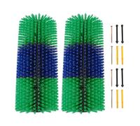 CULNFLUN Cepillos de rasguño de ganado 17.13 pulgadas 2 piezas de masaje completo Cepillo de aseo aliviar la limpieza de picazón para el ganado de la granja de oveja de ganado (Vert)