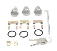 Culnflun Cilindro de cerradura de puerta con juego de llaves, conjunto de cerradura de puerta de hierro para automóvil, pieza de núcleo de repuesto que coincide con el número de pi