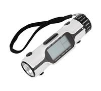 Culnflun Clima de Viaje de Viaje en el Tiempo, Linterna del termómetro Digital 3 LED Brillantes de Bolsillo liviano Camping Material de ABS al Aire Libre 5.12 x 1.50 x 1.57 en